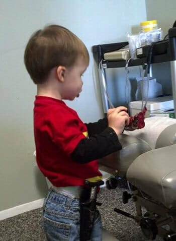 Son, John, playing at the Family Chiropractic office in Hampton, Virginia